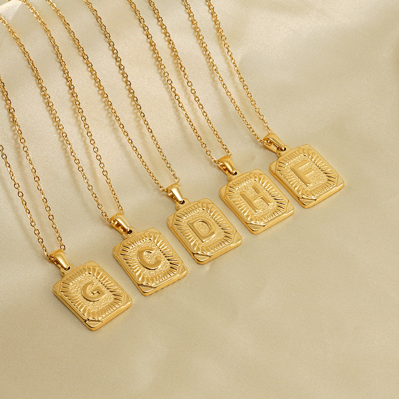 18K GOLD INITIAL MEDALLION NECKLACE