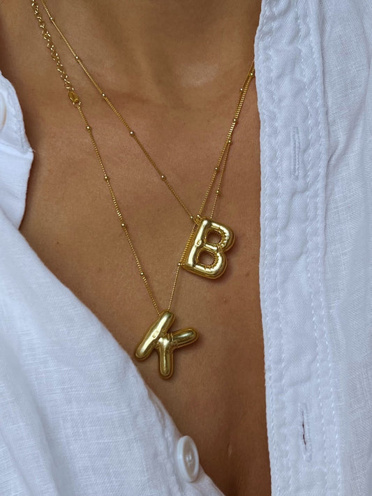 Balloon Initial Letter Necklace